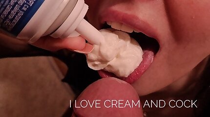 Член с кремом на завтрак